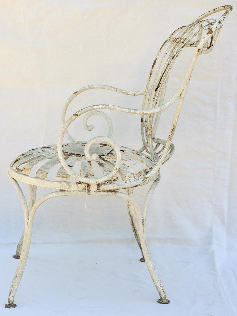 Antique French garden armchair - sunflower seat