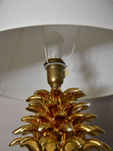 Large vintage pineapple lamp in the style of Maison Charles
