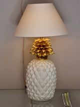 Large vintage pineapple lamp in the style of Maison Charles