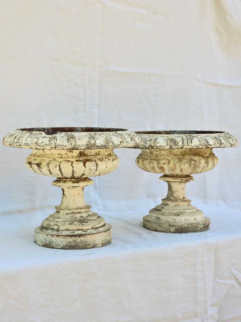 Antique French Cast Iron Garden Urns