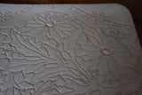 Rectangular platter with flower pattern