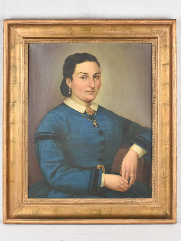 Large portrait of a lady 1866, oil on canvas 37 x 31""