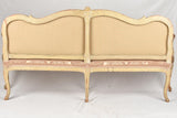 18th century vestibule banquette sofa with pink silk - 69"