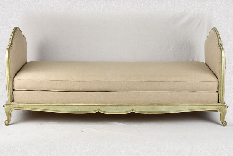 French-style beige linen day bed