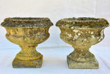 Pair of early 20th century French garden urns - Medici form 13½"