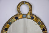 Small round mirror in the style of Line Vautrin