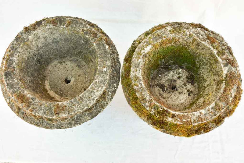 Pair of early 20th century French garden urns - Medici form 13½"