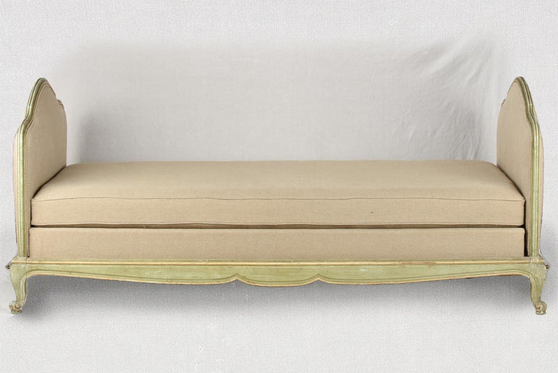 Classic reupholstered nineteenth-century day bed