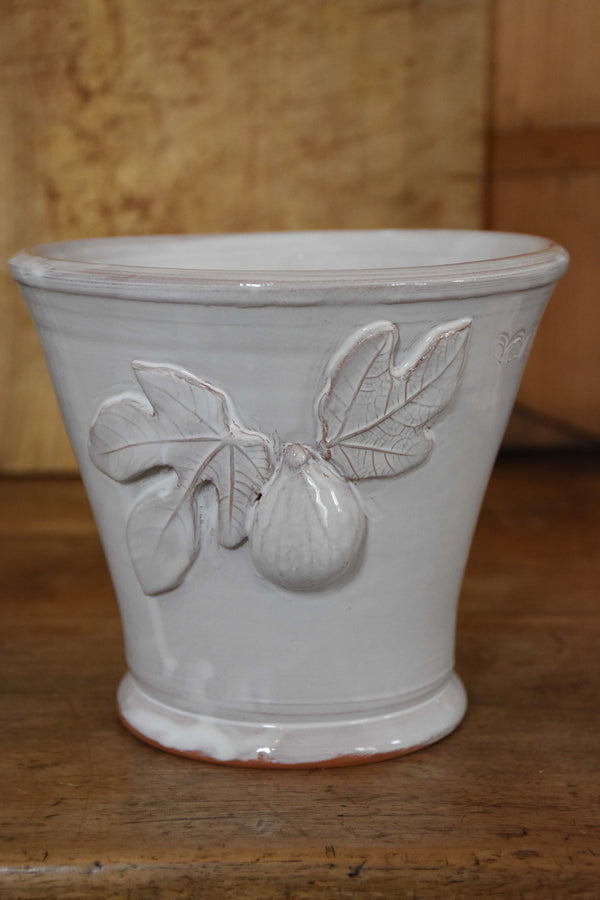 Utensil pot with fig and leaf motif