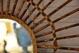 Vintage French sunburst mirror - cane