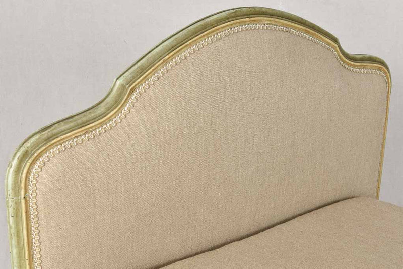 Rustic fully reupholstered banquette day bed