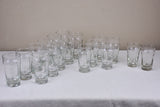 18 antique French bistro beer glasses