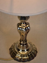 Louis XIV-style vintage lamp with silver plate bronze base 20¾"
