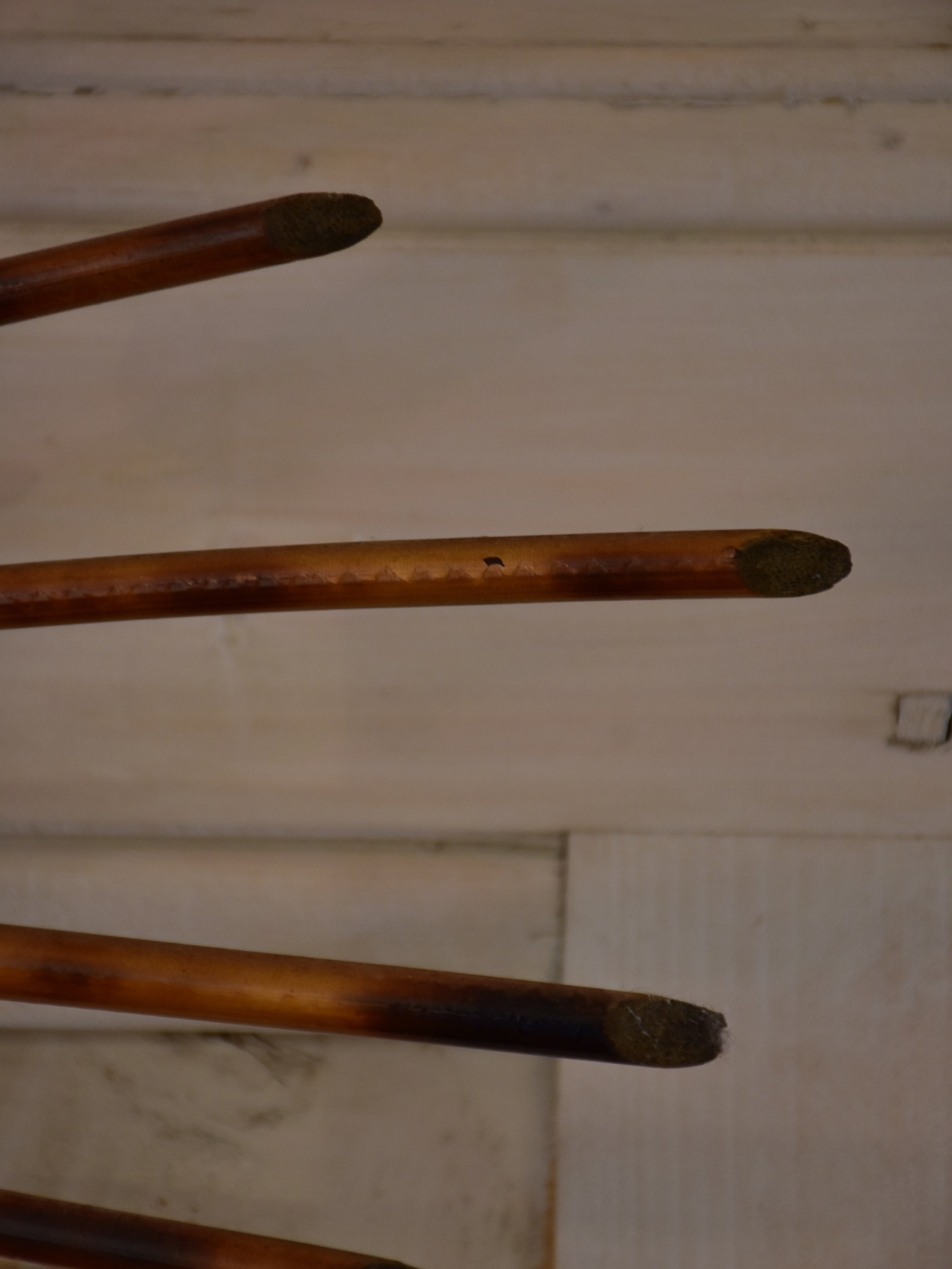Vintage French sunburst mirror - cane