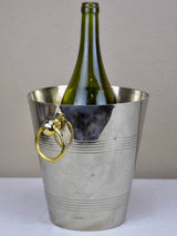 Vintage French ice bucket with gold handles