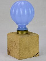 Napoleon III balustrade ball - blue opaline glass