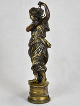 18th-century French sculpture - lady with triangle 13"