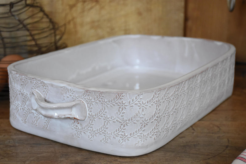 Rectangular French baking dish w/ leaf pattern – Chez Pluie