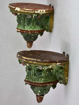 Pair of late 19th century French wall display shelves / pedestals 6¼"