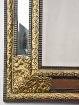 Ornate Brass and Wood Mirror