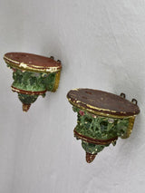 Pair of late 19th century French wall display shelves / pedestals 6¼"