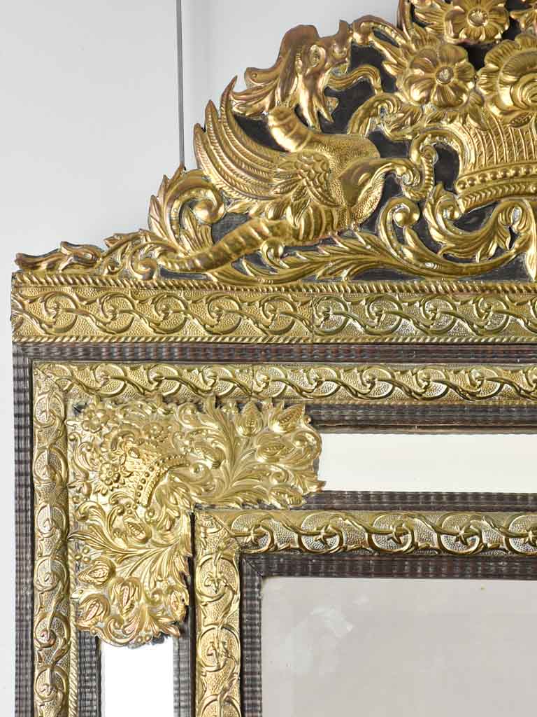 Antique Wooden Parclose Mirror