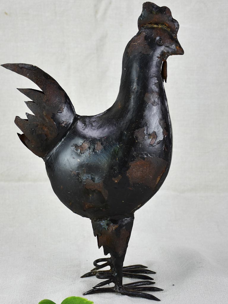 Artisan made sculpture of a rooster 16¼"
