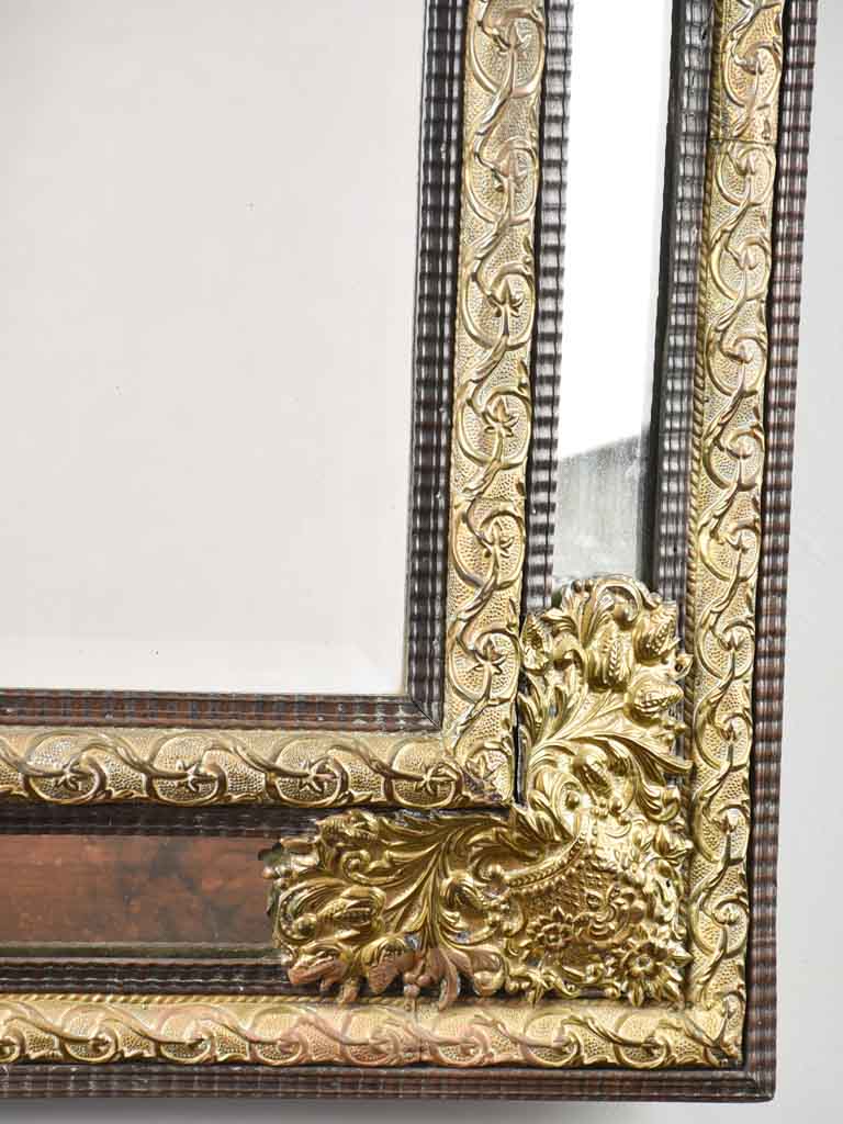 Antique Stained Wood Mirror
