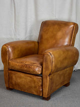 1960's French leather club chair