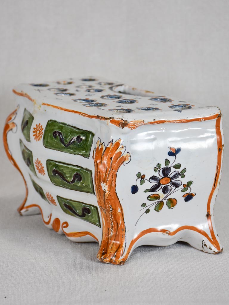 18th-century French tulipiere vase in the shape of a commode