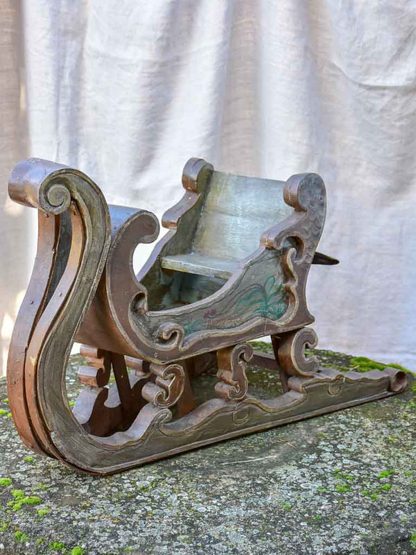Antique Dutch-crafted Christmas sleigh