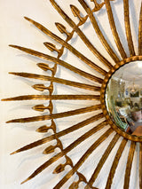 Large vintage sunburst mirror