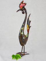 Artisan made bird sculpture 21¾"