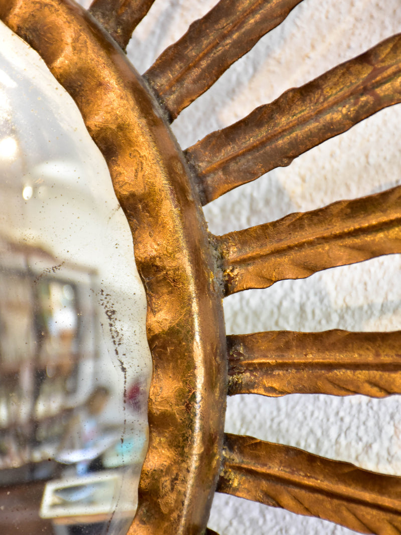 Large vintage sunburst mirror