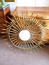 Large vintage sunburst mirror