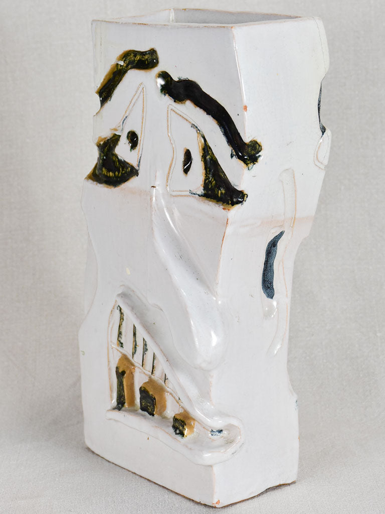 Evocative Picasso-styled Mid-century Vase