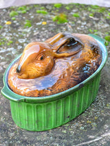 1930's French tureen in the shape of a rabbit