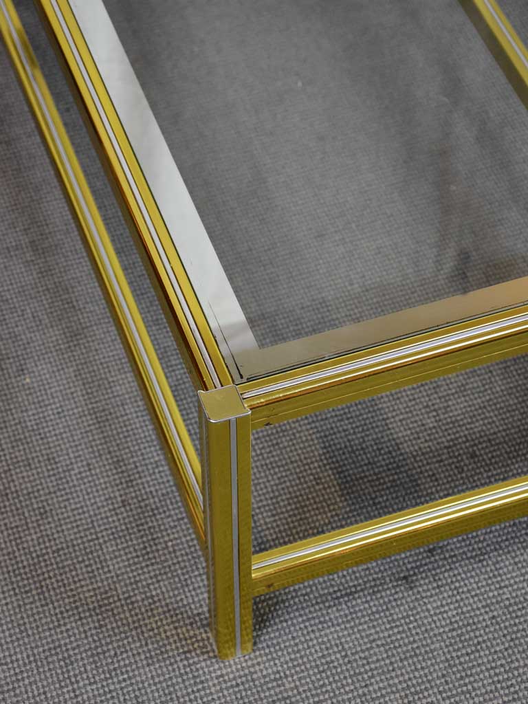 Vintage glass coffee table - style of  Pierre Vandel