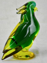 Mid century Murano glass parakeet 8¾"
