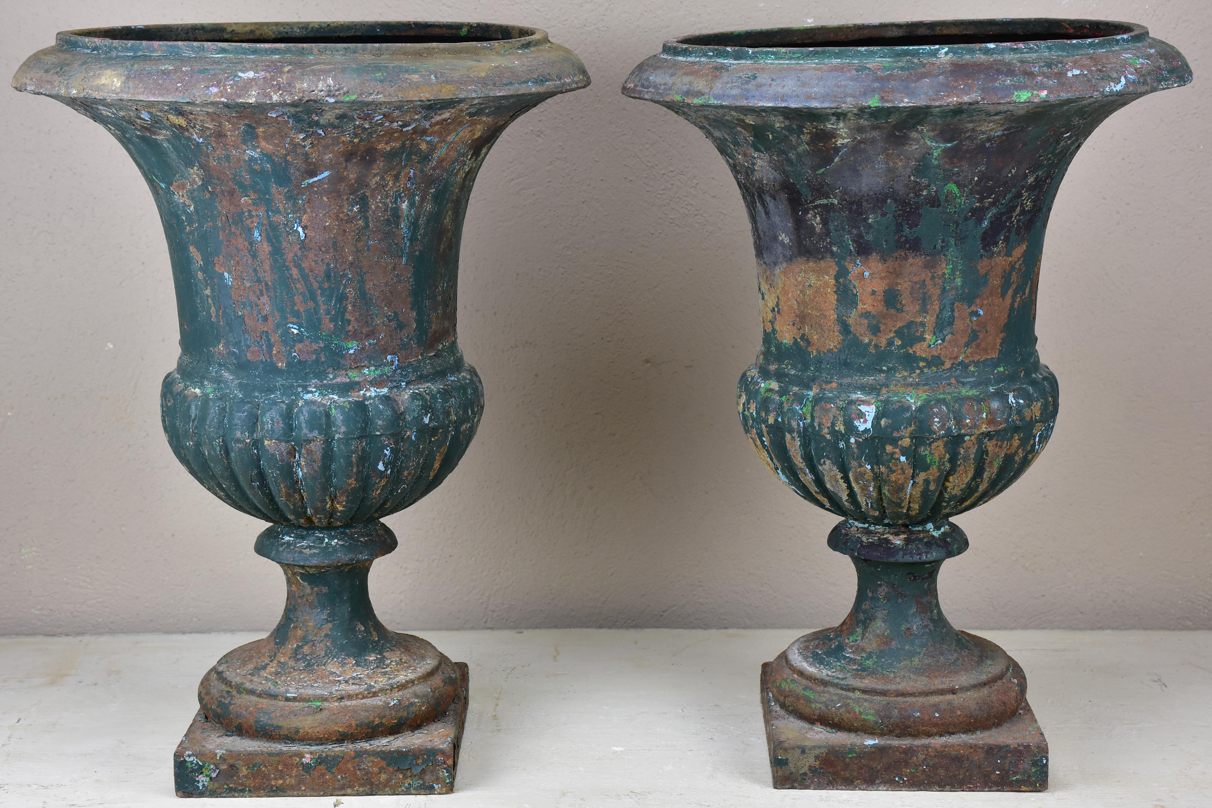 Pair of 19th-century French garden urns