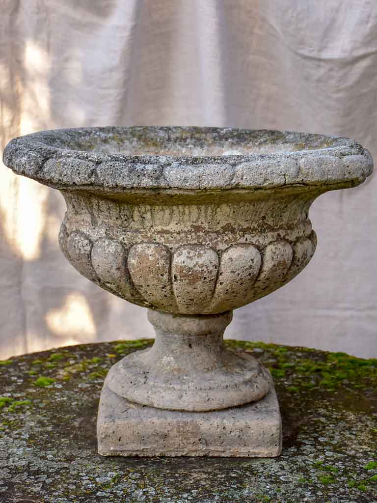 Late 19th Century reconstituted stone Medici garden urn