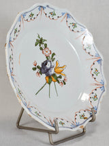18th-century French plate with scalloped edge 9"
