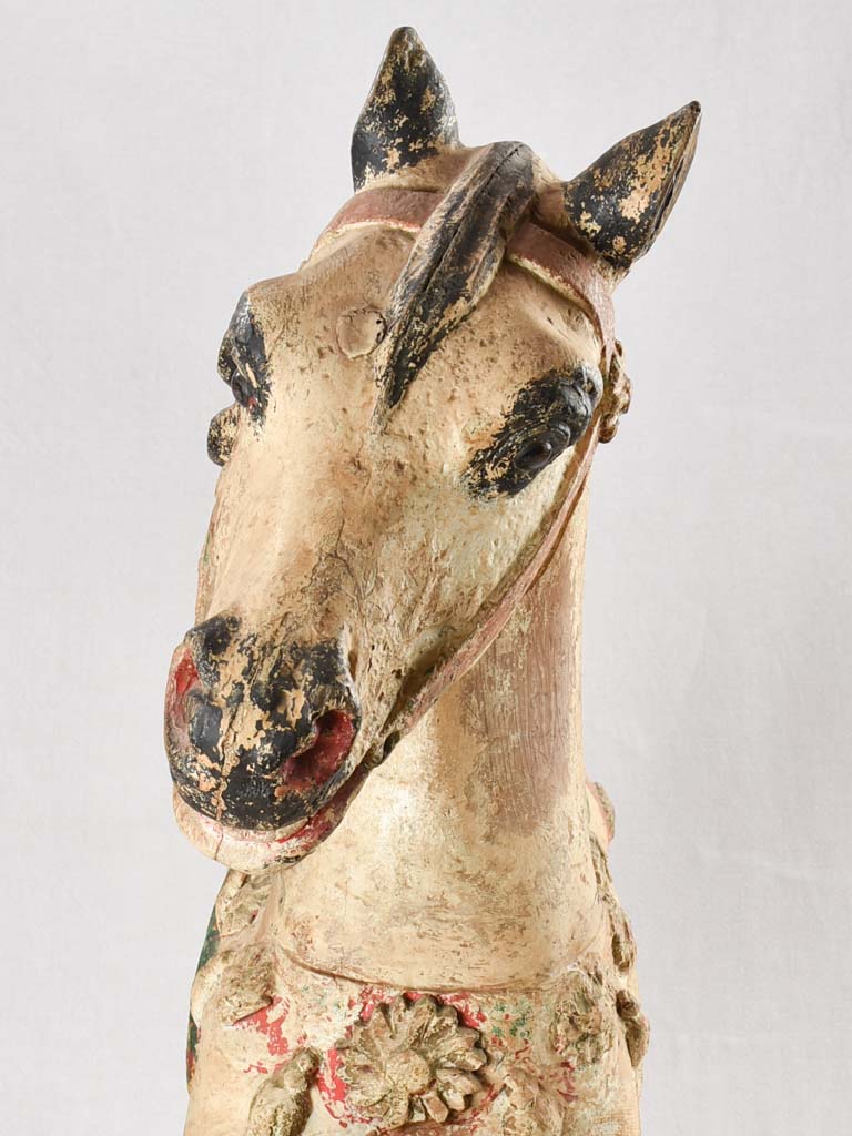 Salvaged antique horse from a carousel - Bayol, Angers France