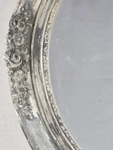 Elegant retro-style floral edged mirror