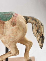 Salvaged antique horse from a carousel - Bayol, Angers France