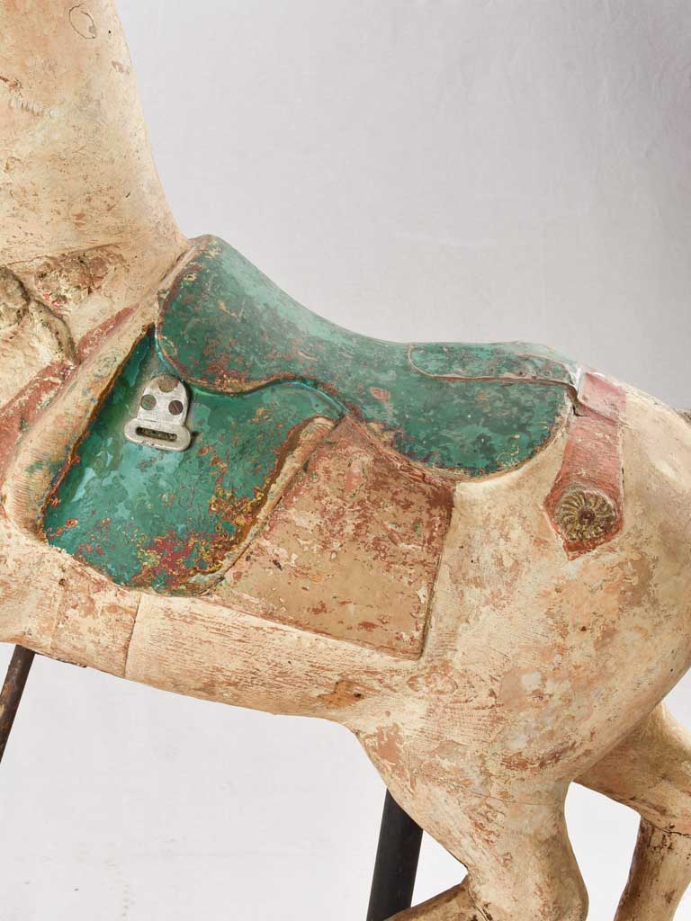 Salvaged antique horse from a carousel - Bayol, Angers France