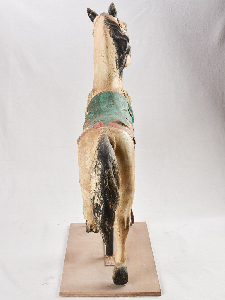 Salvaged antique horse from a carousel - Bayol, Angers France