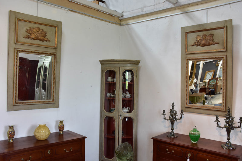 Pair of Antique French Trumeau mirrors