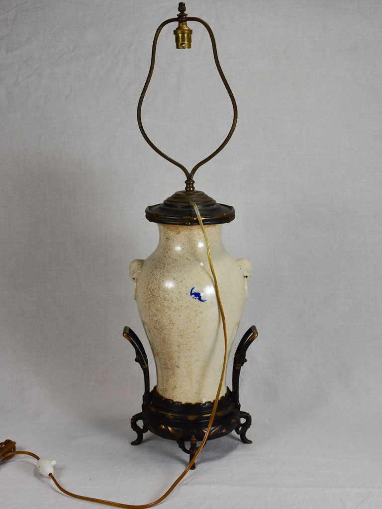 Napoleon III Chinoiserie lamp - blue and beige