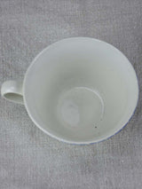 Set of 14 mid century coffee cups with blue and red pattern